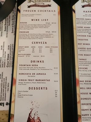 Menu photo 4 El Jacalito Grill Big Bear Lake, CA