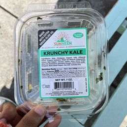 a container of krunchy kale