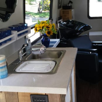 Elevations A Mobile Salon - Inside the mobile salon - Hair Stylists Near Me Elevations A Mobile Salon - Inside the mobile salon - Hair Stylists Near Me
