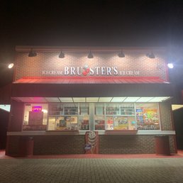 Exterior outside entrance of Bruster's Real Ice Cream - Late-night Ice Cream Run - Alpharetta, Georgia Exterior outside entrance of Bruster's Real Ice Cream - Late-night Ice Cream Run - Alpharetta, Georgia