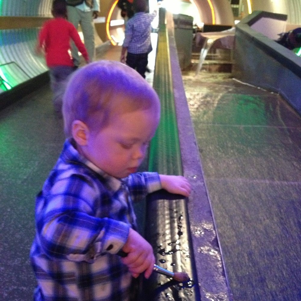 Brooklyn Children's Museum - Not sure what this stream was all about, but it engaged my son for a long while. - Children's Museums Near Me - Brooklyn, New York
