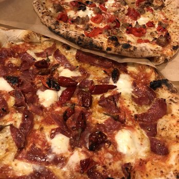 Antico - Diavola and San Gennaro - slightly watery (or greasy?) but still tasty 12/29/17 - Pizza Near Me - Alpharetta, Georgia