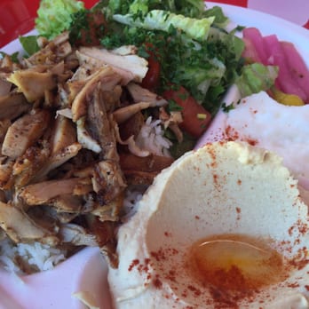 Mama's Hummus - $15 plate rip off! Amount of chicken is deceived by hiding rice under it - Middle Eastern Near Me - Camarillo, California Mama's Hummus - $15 plate rip off! Amount of chicken is deceived by hiding rice under it - Middle Eastern Near Me - Camarillo, California