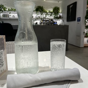 Sutra - Complimentary sparkling water - Vegan Near Me - New York, New York