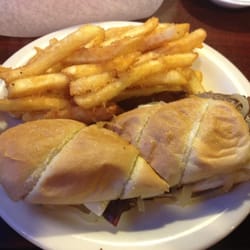 Country Cafe - "Deluxe French Dip" sandwich with side order of fries. Oct. 2013