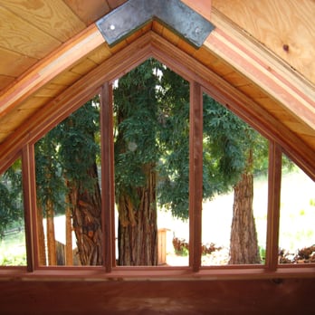 Christopher Chilcote Construction & Design - Site built arched window, using reclaimed redwood - General Contractors Near Me Christopher Chilcote Construction & Design - Site built arched window, using reclaimed redwood - General Contractors Near Me