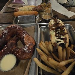 Banger’s Sausage House & Beer Garden - Pretzel, vegetarian blt