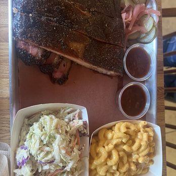 Smoke & Meat BBQ - Smoked Pork Ribs, Mac n Cheese, Cold Slaw & Brisket, with their barbecue tangy/hot & hot sauce. - Barbeque Near Me - Stockton, California Smoke & Meat BBQ - Smoked Pork Ribs, Mac n Cheese, Cold Slaw & Brisket, with their barbecue tangy/hot & hot sauce. - Barbeque Near Me - Stockton, California
