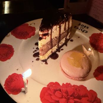 Born & Raised - Tiramisu cheesecake and macaron - Steakhouses Near Me - San Diego, California Born & Raised - Tiramisu cheesecake and macaron - Steakhouses Near Me - San Diego, California