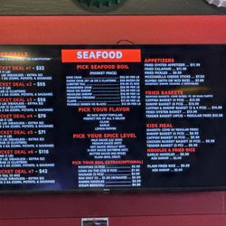 Red Claws Crab Shack - SEAFOOD MENU