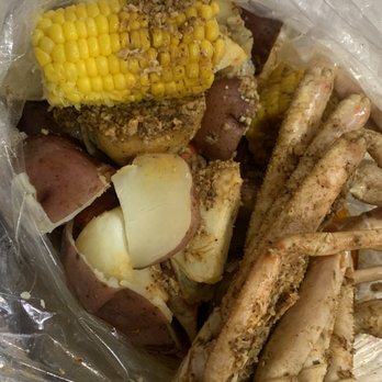 Beijing Garden - 1 pound of Snow Crab legs, potatoes and corn (I ordered an extra corn and some extra potatoes). - Chinese Near Me - Tonawanda, New York