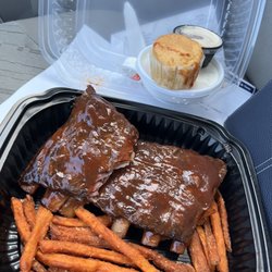 Smok'n Jo's BBQ - St Louis Ribs, sweet potato fries, coleslaw 10/21/22