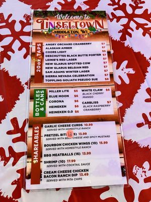 Menu photo 1 Tinseltown Middleton, WI