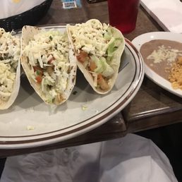 Shrimp tacos with rice and beans Shrimp tacos with rice and beans