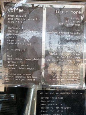 Menu photo 7 Dark Hall Coffee Phoenix, AZ