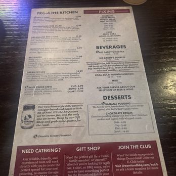 Dreamland BBQ - They've got an extensive menu of goodies - Barbeque Near Me - Montgomery, Alabama
