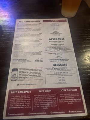 Menu photo 2 Dreamland BBQ Montgomery, AL