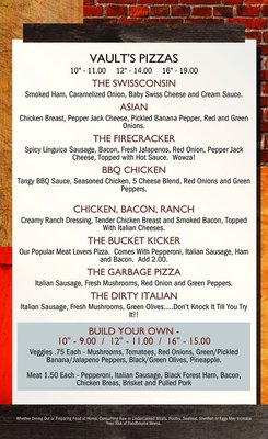 Menu photo 3 The Vault South Wayne, WI