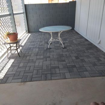Liberty Remodeling - New covered patio & pavers with privacy lattices. - General Contractors Near Me