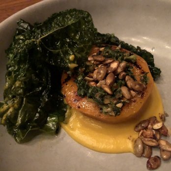 Uchi Dallas - buttermilk squash, kombucha and fried kale chips - Japanese Near Me - Dallas, Texas Uchi Dallas - buttermilk squash, kombucha and fried kale chips - Japanese Near Me - Dallas, Texas