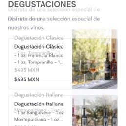Wine tasting prices