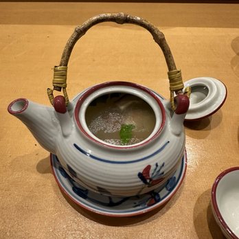 Sushi Enya - Pasadena - Seafood broth served with lime (part of Enya omakase) - Sushi Bars Near Me - Pasadena, California