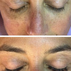 The Lash Lounge - Before and after.    Hybrid eyelashes