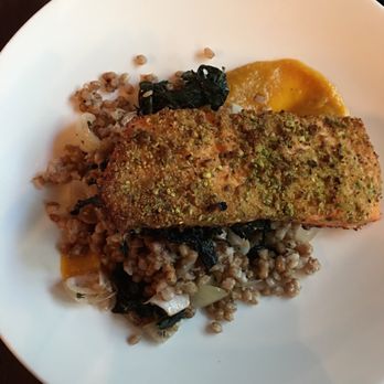 Papa Razzi- Wellesley - Atlantic Salmon wasn't bad. The side rice was tasty though. - Italian Near Me - Wellesley, Massachusetts