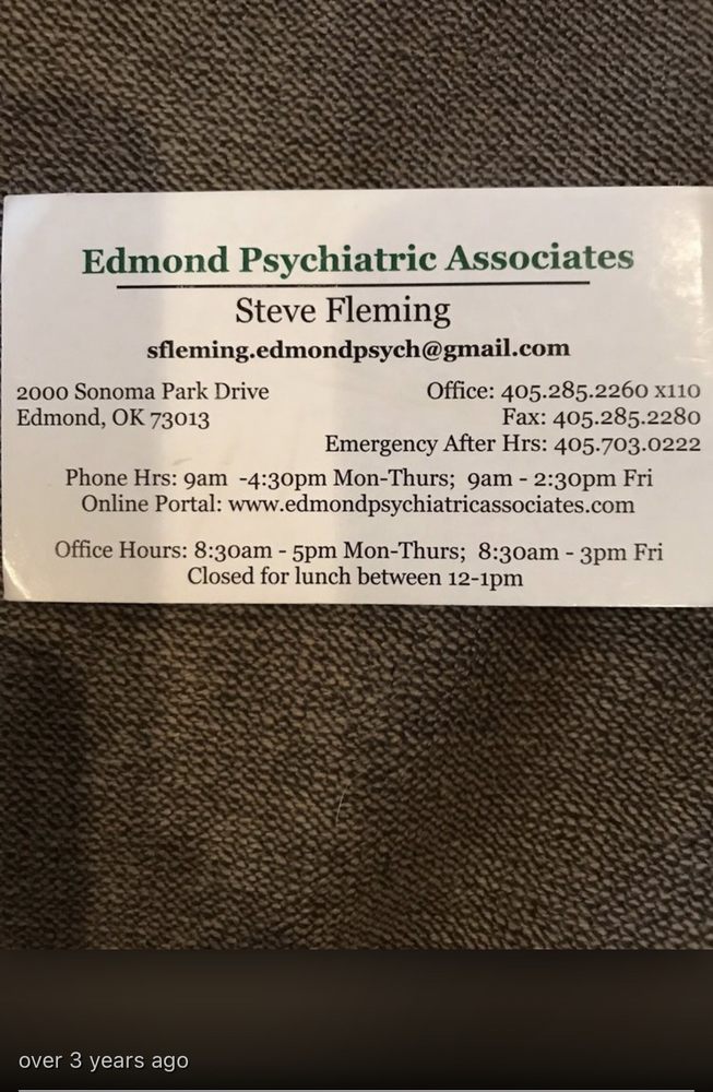 EDMOND PSYCHIATRIC ASSOCIATES Updated September 2024 26 Reviews