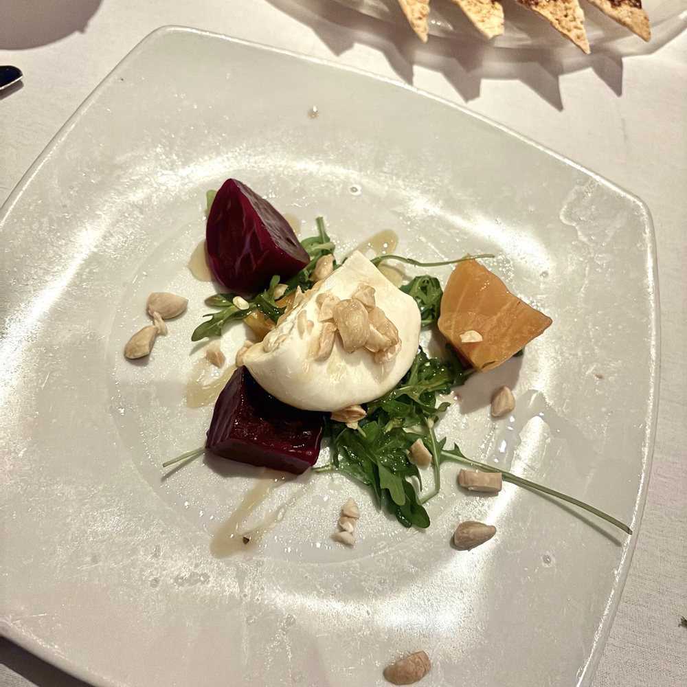 Eddie V's Prime Seafood - Burrata and Beet Salad - Seafood Near Me - San Diego, California