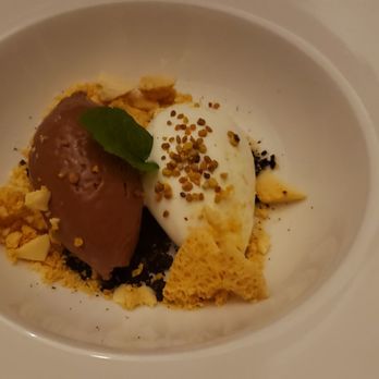 First & Oak - Meringue with honeycomb candy - New American Near Me - Solvang, California First & Oak - Meringue with honeycomb candy - New American Near Me - Solvang, California