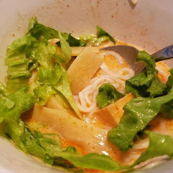 Thai Garden - Kanom jeen (red curry noodles) ($12), made vegan. Edible, but really salty. - Thai Near Me - Saint Paul, Minnesota