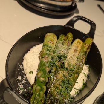 Olive & Hay - Asparagus with Parmesan mouse - Italian Near Me - Napa, California Olive & Hay - Asparagus with Parmesan mouse - Italian Near Me - Napa, California