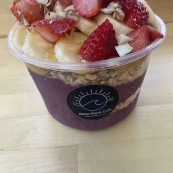 Kona Wave Cafe - Monkey bowl with strawberries. - Coffee & Tea Near Me - Kailua-Kona, Hawaii Kona Wave Cafe - Monkey bowl with strawberries. - Coffee & Tea Near Me - Kailua-Kona, Hawaii
