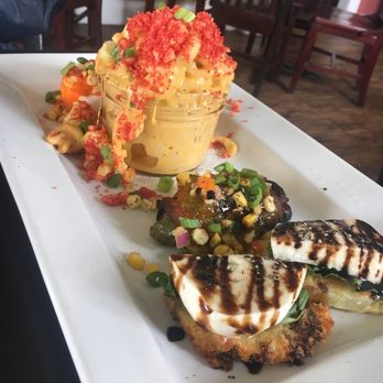 The Attic - Mac and cheese with hot Cheetos  + stuffed peppers + fried cheese - Breakfast & Brunch Near Me - Long Beach, California