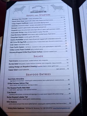 Menu photo 3 Whaling Station Steakhouse Monterey, CA Menu photo 3 Whaling Station Steakhouse Monterey, CA