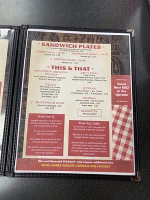 Menu photo 4 Carolina Barbecue Spartanburg, SC