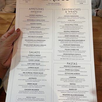 Cucina Alfresco - Menu - Italian Near Me - Plantation, Florida Cucina Alfresco - Menu - Italian Near Me - Plantation, Florida