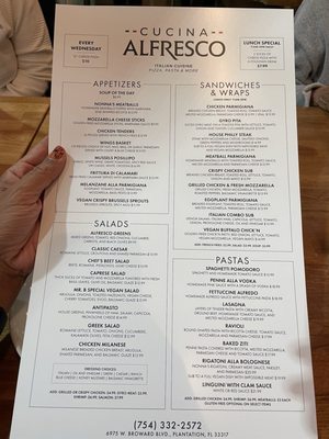Menu photo 5 Cucina Alfresco Plantation, FL Menu photo 5 Cucina Alfresco Plantation, FL
