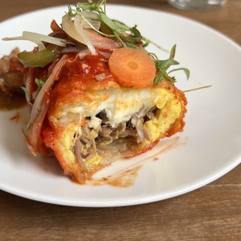 Manhattan Beach Post - Inside the carnitas Breakfast Chimichanga (brunch menu) 5+/5 - New American Near Me - Manhattan Beach, California Manhattan Beach Post - Inside the carnitas Breakfast Chimichanga (brunch menu) 5+/5 - New American Near Me - Manhattan Beach, California