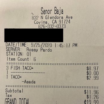 Senor Baja - menu on yelp is not up to date!! pretty expensive! o.O - Mexican Near Me - Covina, California