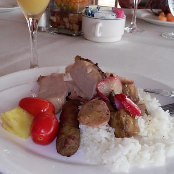 The Silver Palms - I have no idea what any of this is except for the sausage links and rice, very strange looking food LOL - American Near Me - Doral, Florida The Silver Palms - I have no idea what any of this is except for the sausage links and rice, very strange looking food LOL - American Near Me - Doral, Florida