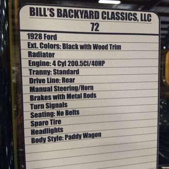 Bill's Backyard Classics - Museums Near Me - Amarillo, Texas Bill's Backyard Classics - Museums Near Me - Amarillo, Texas