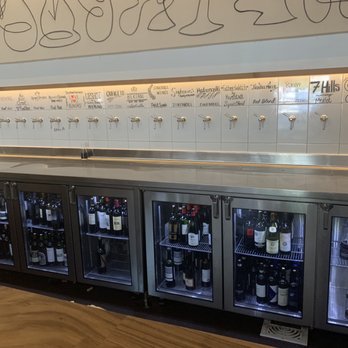Sixty Vines - About 40 of the 60 wines that are on tap! It's a WOW! - New American Near Me - Plano, Texas
