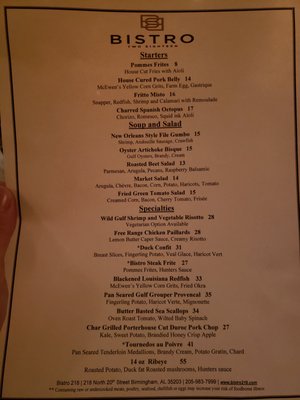 Menu photo 5 Bistro 218 Birmingham, AL