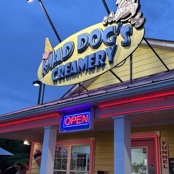Mad Dog's Creamery - Store front - Ice Cream & Frozen Yogurt Near Me - Pigeon Forge, Tennessee Mad Dog's Creamery - Store front - Ice Cream & Frozen Yogurt Near Me - Pigeon Forge, Tennessee