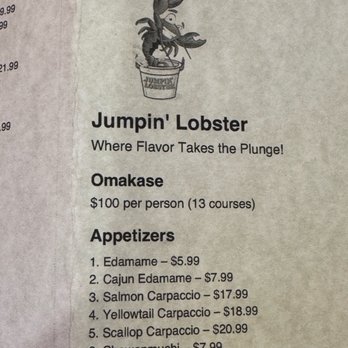 Jumpin’ Lobster - menu - Cajun/Creole Near Me - Alhambra, California