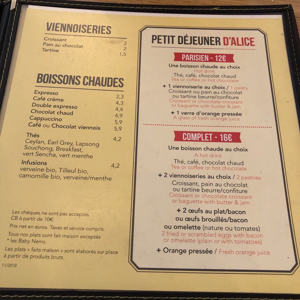 Café Alice - Brasseries Near Me - Paris, 75 Café Alice - Brasseries Near Me - Paris, 75