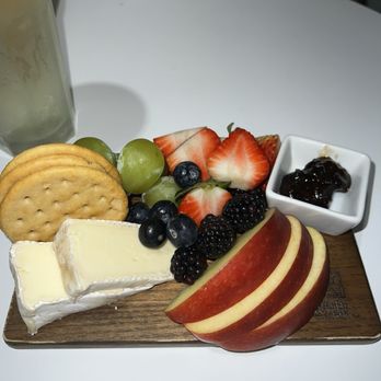 The Steeped Leaf - Fruit and cheese tray, so yummy - Tea Rooms Near Me