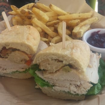 Tinleaf Fresh Kitchen - Thanksgiving on a bun, cranberry relish on the side. Yummy! - New American Near Me - Carlsbad, California Tinleaf Fresh Kitchen - Thanksgiving on a bun, cranberry relish on the side. Yummy! - New American Near Me - Carlsbad, California
